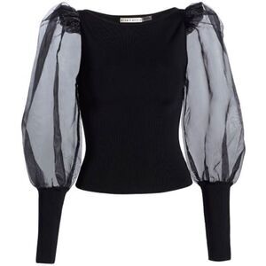 Alice + Olivia Puff-Sleeve Top size XS